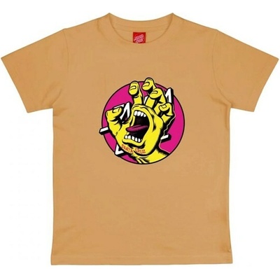 SANTA CRUZ triko Youth Hand Dot Front T-Shirt Wheat WHEAT