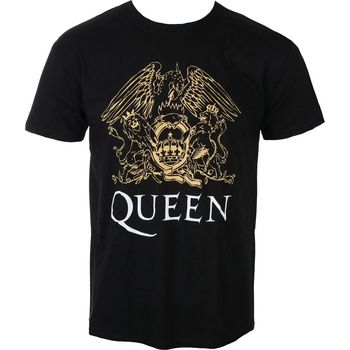 ROCK OFF Мъжка тениска Queen - Crest - Black - ROCK OFF - QUTS22MB