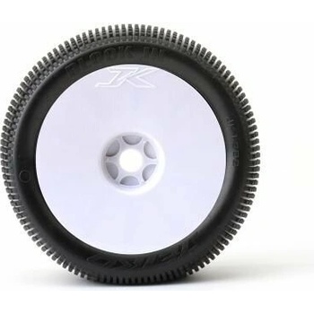 Jetko Block In Super Soft 1:8 Truggy Pre-glued on White Rims 2