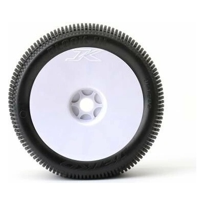 Jetko Block In Super Soft 1:8 Truggy Pre-glued on White Rims 2