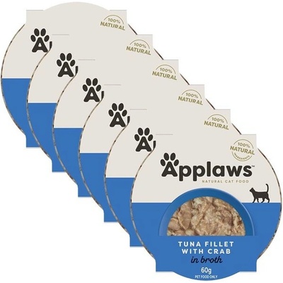 Applaws cat s tuniakom a krabom vo vývare 6 x 60 g