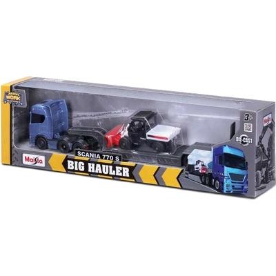 Maisto Игрален комплект Maisto Mini Work Machine - Камион влекач с мини строителна машина, Асортимент (11681)