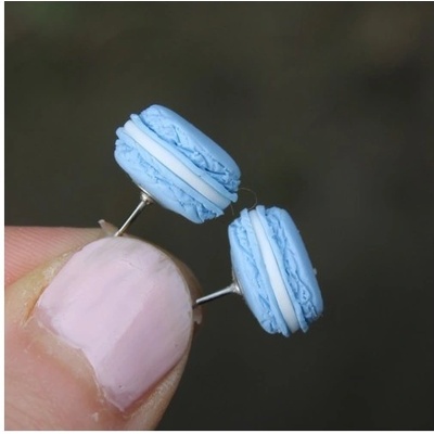 CircusMind sladké náušnice pecky Fimo mini makronky S4593