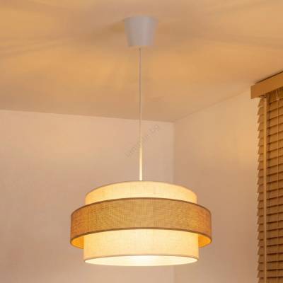 Brilagi - Пендант на кабел SPACE, 1xE27/60W/230V, Ø 40 cm, бежово/кремаво (BG4179)