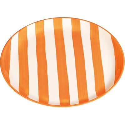Raňajkový tanier Lido Righe pruhovaný, 21 cm, oranžový