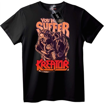 NOONEBRAND Тениска Kreator Ще пострадаш - L, Black