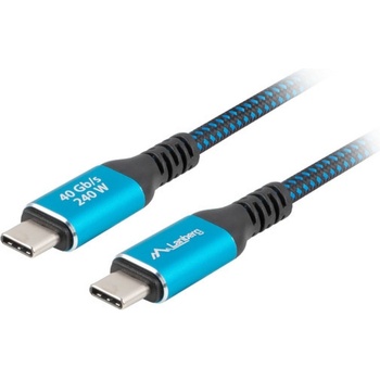 Lanberg USB-C M-M 4.0 cable 1m 240w 8k 60hz black-blue