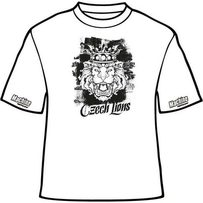 Pánské triko Machine Czech Lion bílé