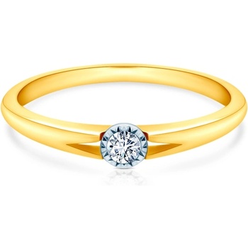 SAVICKI Годежен пръстен savicki: двуцветно злато, диамант