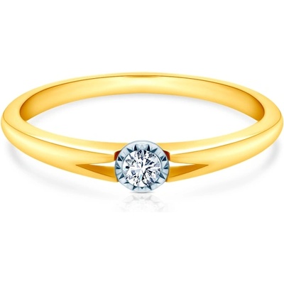 SAVICKI Годежен пръстен savicki: двуцветно злато, диамант