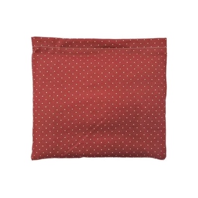 TORF ZIEGLER polštář s třešňovými peckami červený s bílými puntíky 25x23