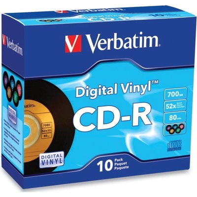 Verbatim CD-R 700MB 52x, AZO, slim box, 10ks (43415) – Zboží Živě