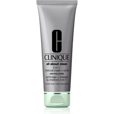 Clinique All About Clean 2-in-1 Charcoal Mask + Scrub почистваща маска за лице 100ml