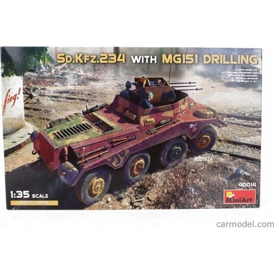 Miniart Tank Sd.kfz. 234 With Mg151 Drilling Military 1945 1:35