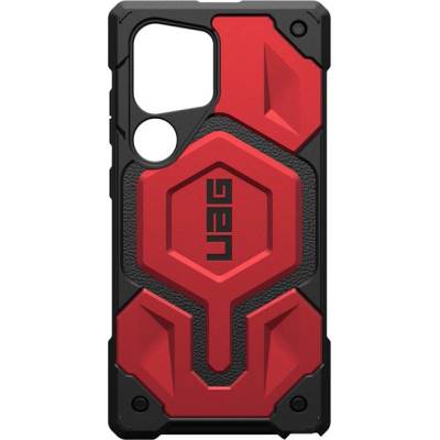 Urban Armor Gear Gear Monarch Pro Case - удароустойчив хибриден кейс с MagSafe за Samsung Galaxy S24 Ultra (черен-червен)