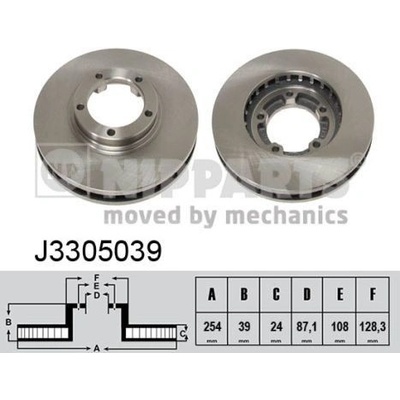 Brzdový kotúč NIPPARTS J3305039