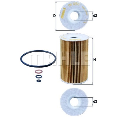 Olejový filter MAHLE ORIGINAL OX 127/1D (OX127/1D)