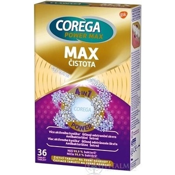 Corega Power Max Max Čistota čisticí tablety 36 ks