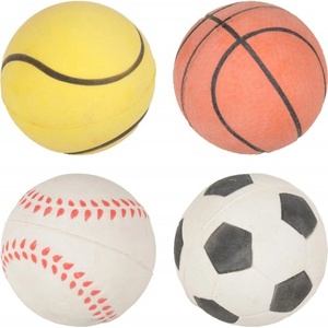 Flamingo Toy Alvin Football Multiple colours - играчка за куче, гумена топка - различни цветове, 6 см - 1 бр, Белгия - 501206