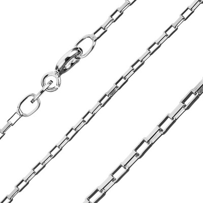 Šperky eshop Stříbrný řetízek lesklé cihličkové články, kolmo spojené AA18.12