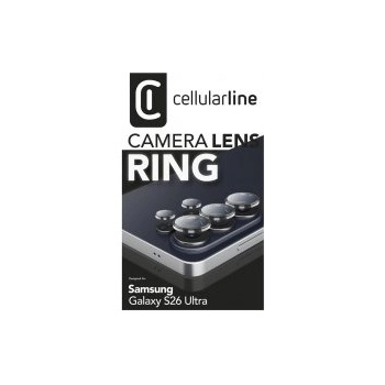 Cellularline Glass for Camera Ring for Galaxy S26 Ultra (CAMERARINGGALS26U)