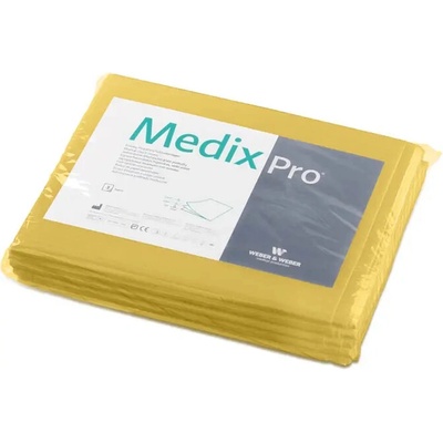 MedixPro Nepropustné prostěradlo třívrstvé celulóza 210x77 citronové 40 ks
