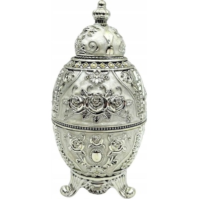 Vejce Faberge replika Bohatě zdobené Stříbrné kraslice – Sleviste.cz