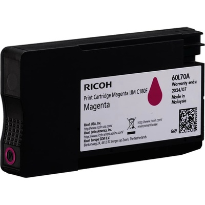 Ricoh Касета за Ricoh IJM C180F - Magenta - 408519 - Ricoh - оригинален - Заб. : 1600 бр. копия (408519)