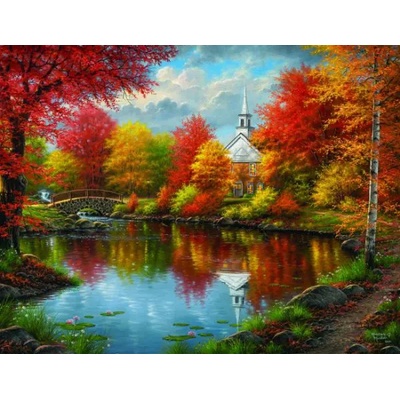 SunsOut - Puzzle Autumn Tranquility - 1 000 piese