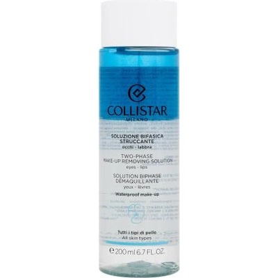 Collistar Two-Phase Make-Up Removing Solution двуфазов продукт за почистване на грим от очи и устни 200 ml