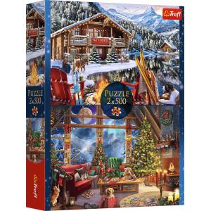 Trefl - Puzzle 2x500 Christmas in the Mountains - 500 piese