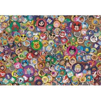 Clementoni - Puzzle Compact Disney Emoji impossible - 1 000 piese