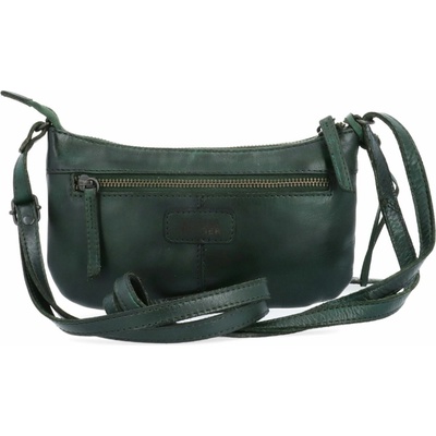 Noelia Bolger kožená dámská crossbody kabelka malá Zelená
