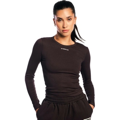 GymBeam Dámske tričko Women‘s Aura Long Sleeve T Shirt Tee Brown