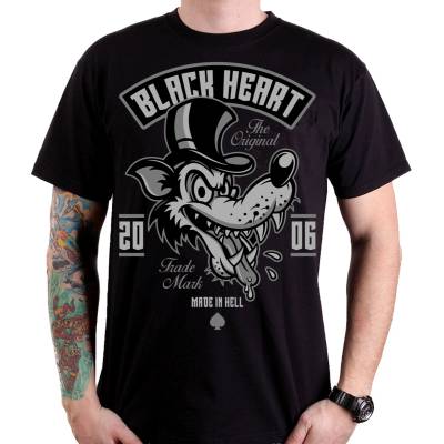 Black heart мъжка тениска black heart - wolf - black - 27652
