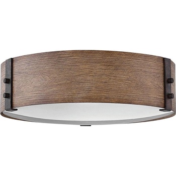 Elstead Lighting Hinkley HK-SAWYER-F-M-SQ - Плафон SAWYER 3xE14/40W/230V Ø 38cm кафяв (ED0874)