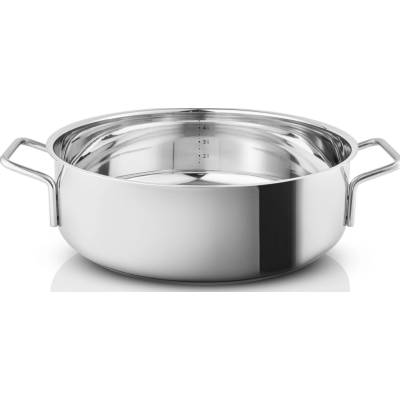 Eva Trio Stainless Steel Hluboká pánev nerezová 28 cm, z recyklované oceli 18/10, na indukci, do trouby, silné sendvičové dno, Eva Solo 302429