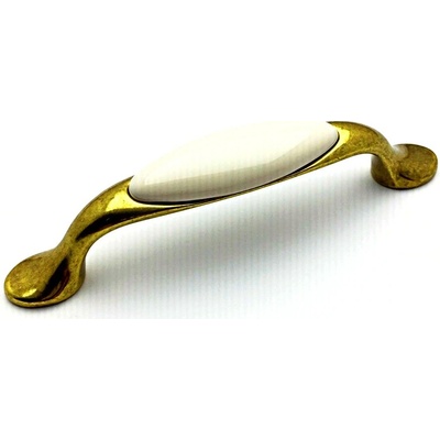Interex DIVERA zlatá antik porcelán biely 96 mm