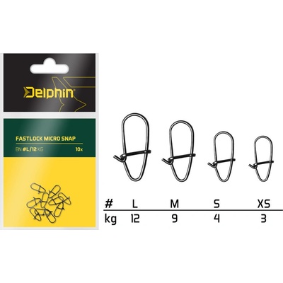 Delphin karabinky Fastlock Micro Snap C-04 vel.M 9kg