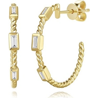 Aurino zlaté náušnice se zirkony E25281ZCZZ4Y-1