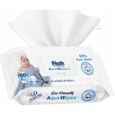 Fresh Baby Vlhčené obrúsky Aqua Wipes 60 ks