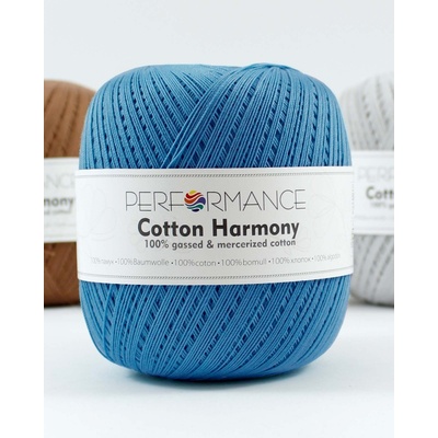 Performance Bavlněná příze Cotton Harmony 0323 - modrá 100g 560m
