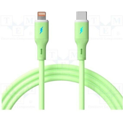 Akyga AK-USB-73 USB 2.0 vidlice Apple Lightning,USB C vidlice 1m Cu