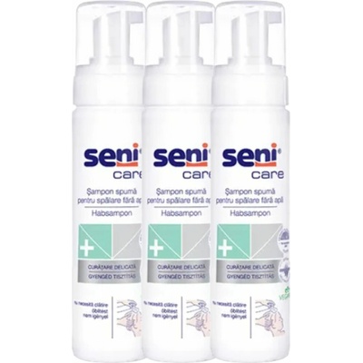 Seni Care Penový šampón bez vody 3x200 ml