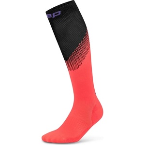 CEP Дамски компресионни чорапи CEP Women's Run Edt. Split Socks Tall Compression socks - Neon Coral / Black - размер III (207-1859-0212)