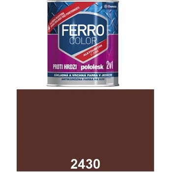 Chemolak Ferro Color U 2066 2430 hnedá pololesk 0,75L