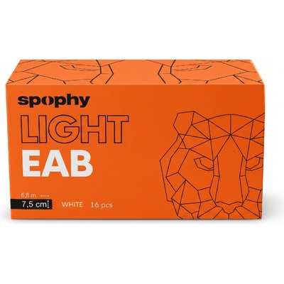 Spophy Light EAB Tape elastická adhezivní bandáž bílá 7,5 cm x 6,8 m 16 ks