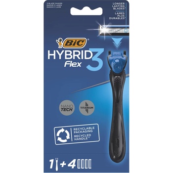 BIC Самобръсначка BIC Hybrid 3 Flex, многократна употреба, за мъже, 4 броя (3913010)