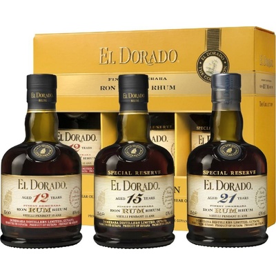 El Dorado Demerara Distillers 12y 15y 21y 40-43% 3 x 0,35 l (set)