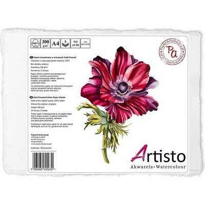 Artisto watercolour 100% cotton A4 cold pressed 300g/m2